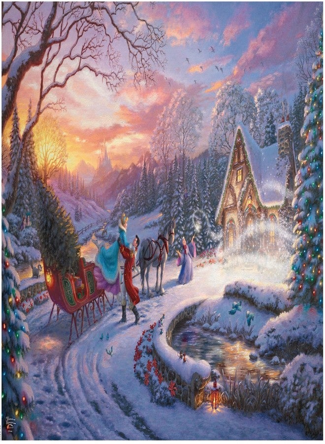 Ceaco - Thomas Kinkade - Disney - Holiday - Cinderella Bringing Home The Tree - 1000 Piece Jigsaw Puzzle - Image 2